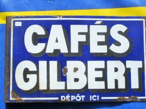 plaque,emaillee,publicite,cafe,gilbert
