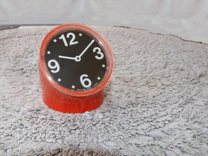 horloge_table_pio_manzu_cronotime_orange_fiat_designer_1966