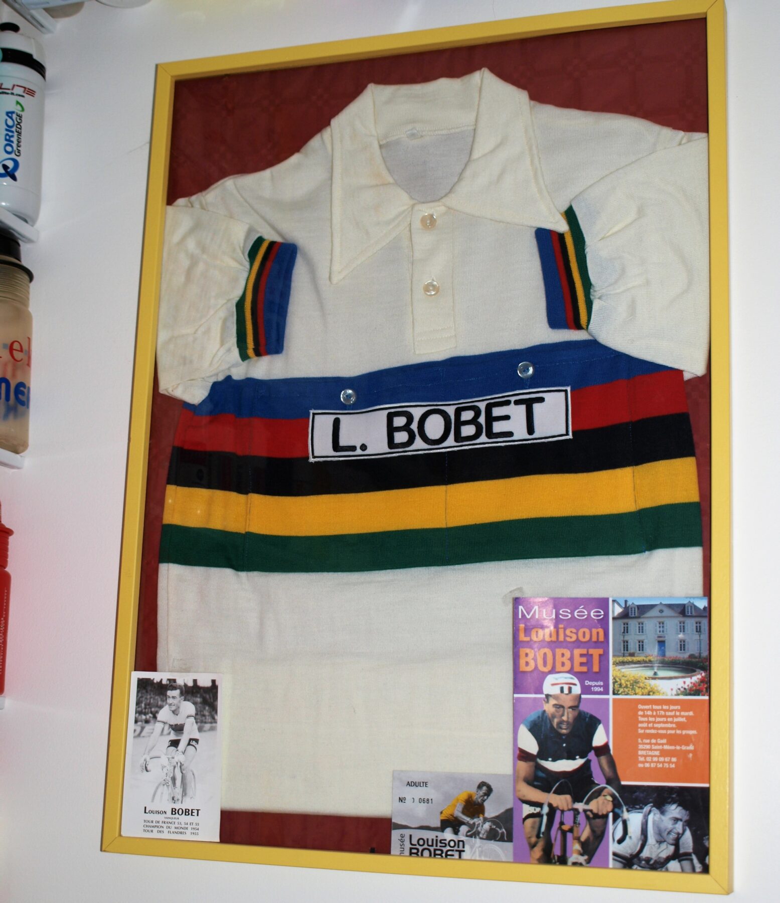 MAILLOT CYCLISTE ANCIEN Cycles PINSELLO - France - Taille 4 - Jaune EUR