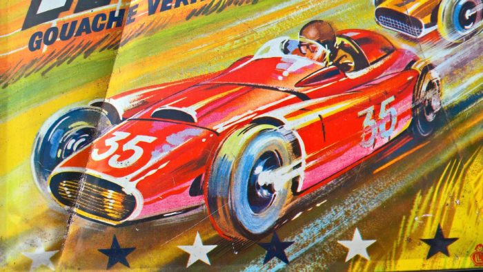 boite_metal_fer_gouache_voiture_course_vintage_serigaphie_peinture_couleur_aquarelle_1960