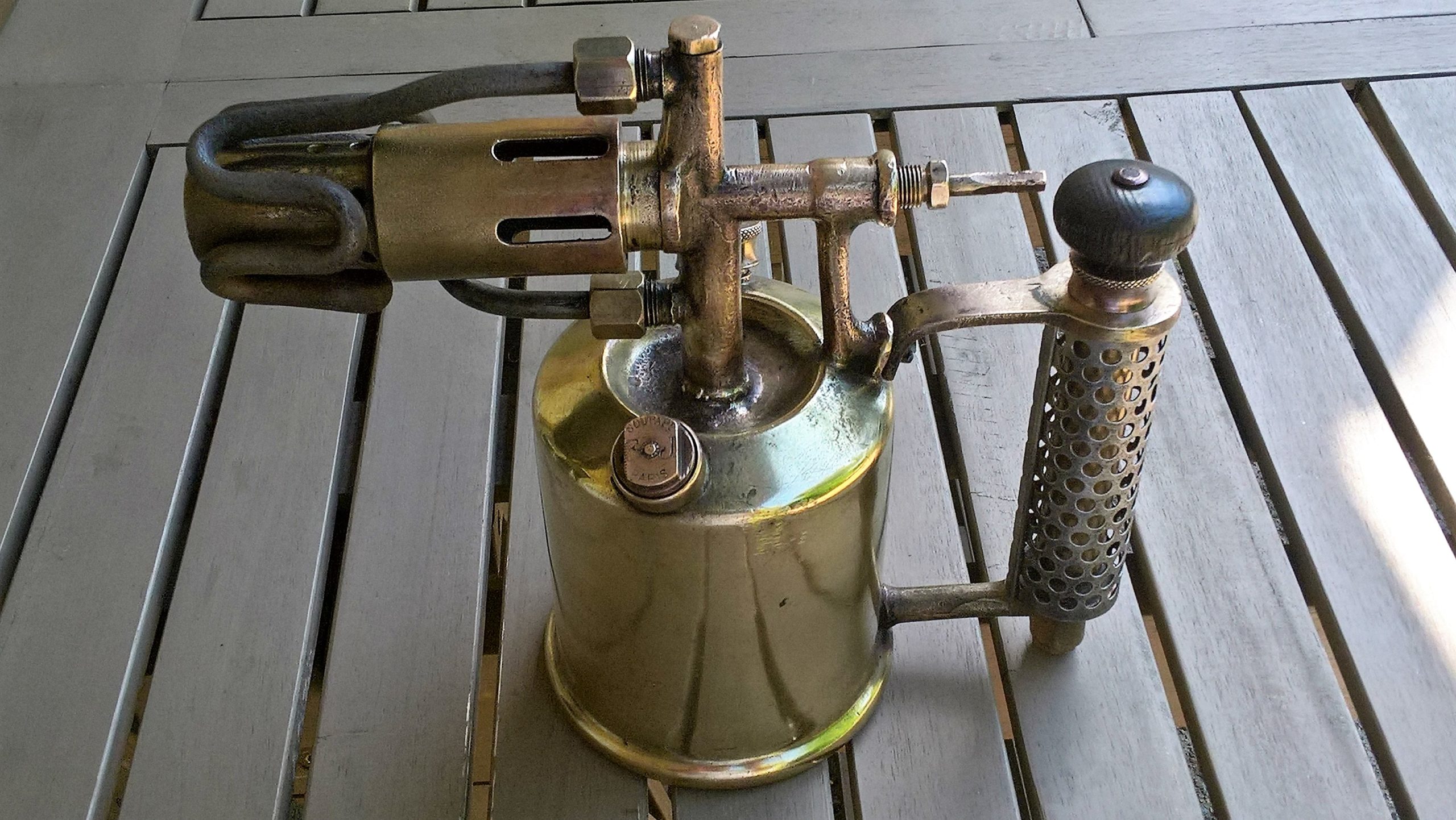 ANCIENNE LAMPE A souder, chalumeau MONITOR 1952 WWII, ANTIQUE LAMP, OLD